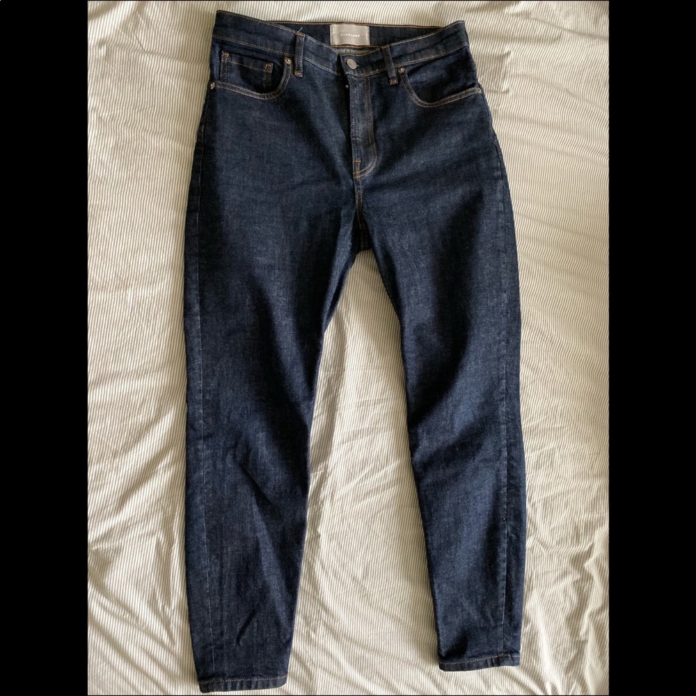 Everlane The High-Rise Skinny Jean in Dark Indigo